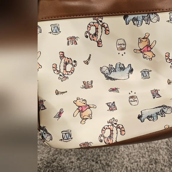 Loungefly Disney Winnie Pooh Character Cream & Brown Print Backpack - Picture 3 of 16